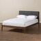 Baxton Studio Clifford Dark Grey and Wood Finish King Size Platform Bed 135-7383 - alternate 3